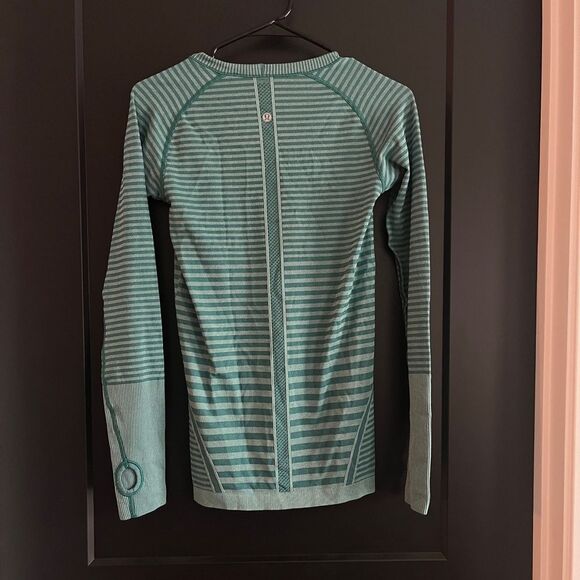 Lululemon Swiftly Tech Long Sleeve Crew Size 6 Heathered Forage Teal - Picture 8 of 8